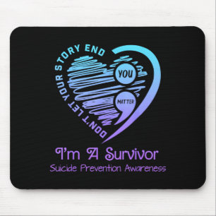 Suicide Prevention Awareness Month Teal Purple Mouse Mat