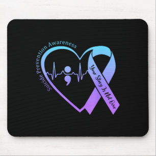 Suicide Prevention Awareness Month Teal Purple Mouse Mat