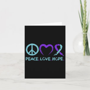 Suicide Prevention Awareness Peace Love Hope Card