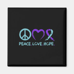 Suicide Prevention Awareness Peace Love Hope Magnet