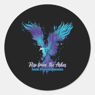 Suicide Prevention Awareness - Phoenix Rise From T Classic Round Sticker