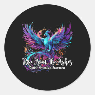 Suicide Prevention Awareness Phoenix Rise From The Classic Round Sticker