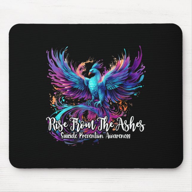 Suicide Prevention Awareness Phoenix Rise From The Mouse Mat (Front)