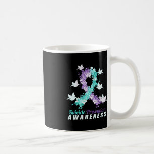 Suicide Prevention Awareness Pink And Teal Ribbon Coffee Mug