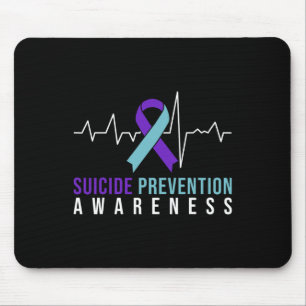 Suicide Prevention Awareness Pink And Teal Ribbon Mouse Mat