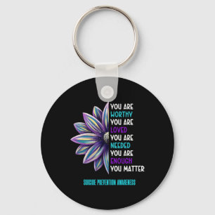 Suicide Prevention Awareness Positive Motivational Key Ring
