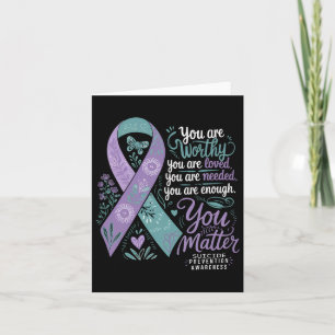 Suicide Prevention Awareness Positive Support You Card