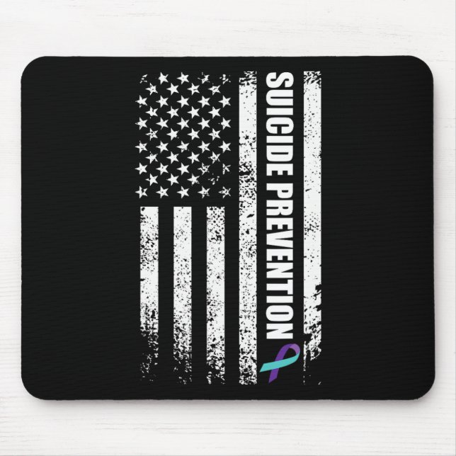 Suicide Prevention Awareness Prevent Suicide Us Fl Mouse Mat (Front)