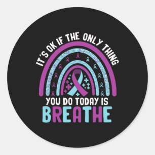 Suicide Prevention Awareness Purple And Teal 1 Classic Round Sticker