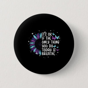 Suicide Prevention Awareness Purple And Teal 6 Cm Round Badge