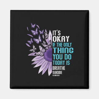 Suicide Prevention Awareness Purple And Teal Tank  Magnet