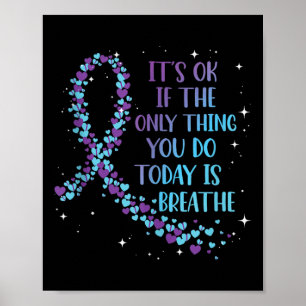Suicide Prevention Awareness Purple And Teal Tank Poster