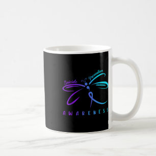 Suicide Prevention Awareness Purple Teal Ribbon Dr Coffee Mug