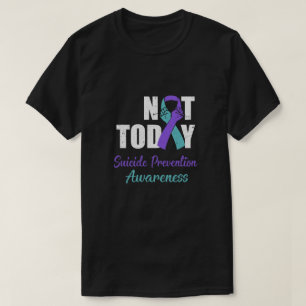 Suicide Prevention Awareness Purple Teal Ribbon No T-Shirt