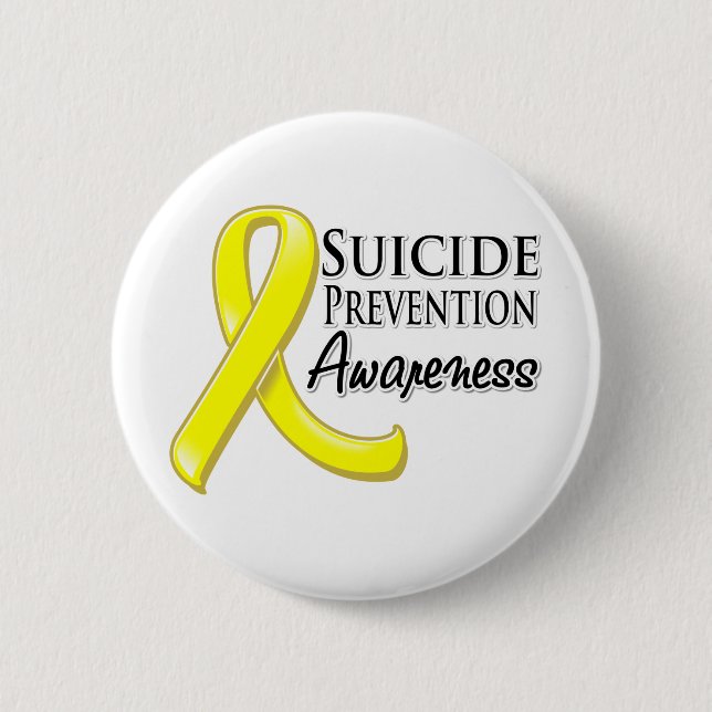 Suicide Prevention Awareness Ribbon 6 Cm Round Badge (Front)
