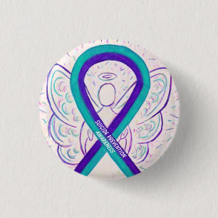 Suicide Prevention Awareness Ribbon Angel Pins