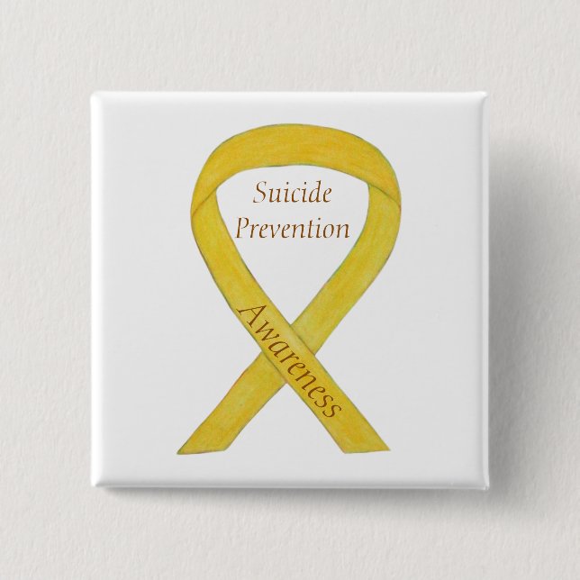 Suicide Prevention Awareness Ribbon Custom Pins (Front)