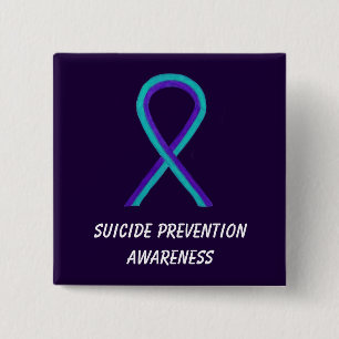 Suicide Prevention Awareness Ribbon Pin Buttons