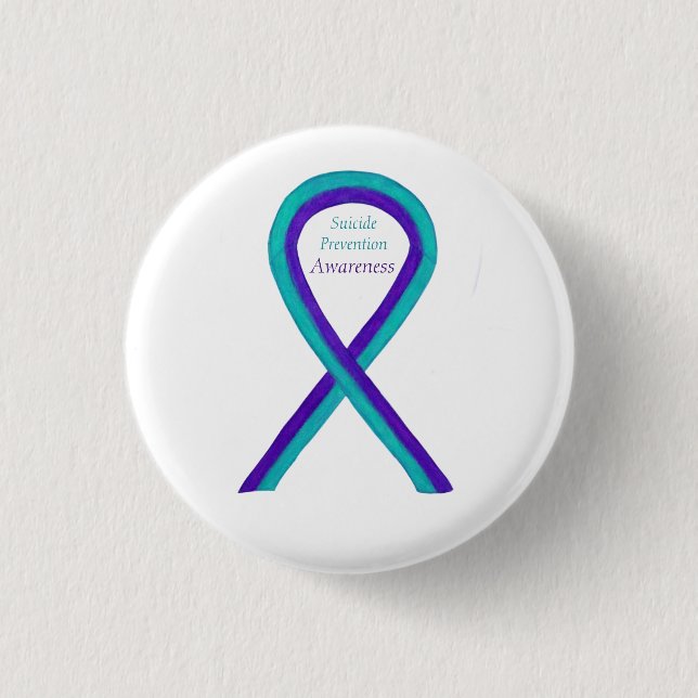Suicide Prevention Awareness Ribbon Pin Buttons (Front)