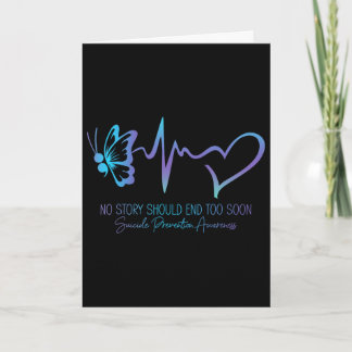 Suicide Prevention Awareness Semicolon Butterfly H Card