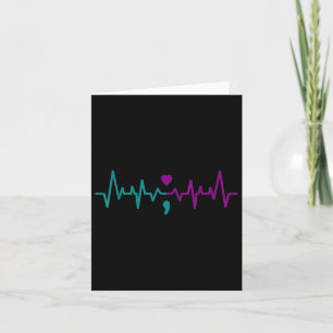 Suicide Prevention Awareness Semicolon Stay Heartb Card