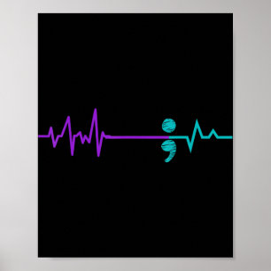 Suicide Prevention  Awareness Semicolon Stay  Poster