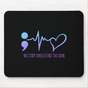 Suicide Prevention Awareness Semicolon Teal & Mouse Mat