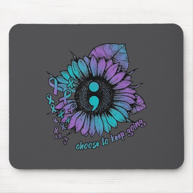 Suicide Prevention Awareness Shirt Choose To Keep  Mouse Mat (Front)