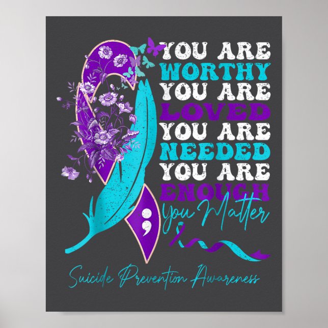 Suicide-prevention Awareness-sitive-motivational-s Poster (Front)