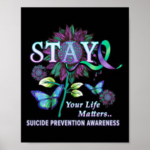 Suicide Prevention Awareness Stay Your Life Proble Poster