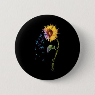 Suicide Prevention Awareness Sunflower 6 Cm Round Badge