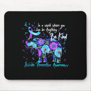 Suicide Prevention Awareness Sunflower Elephant Be Mouse Mat
