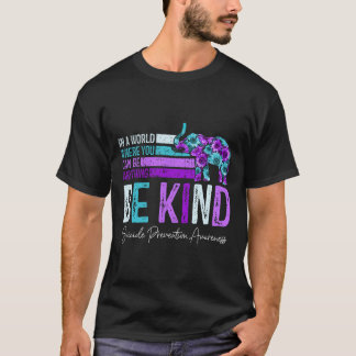 Suicide Prevention Awareness Sunflower Elephant Be T-Shirt