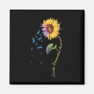 Suicide Prevention Awareness Sunflower  Magnet