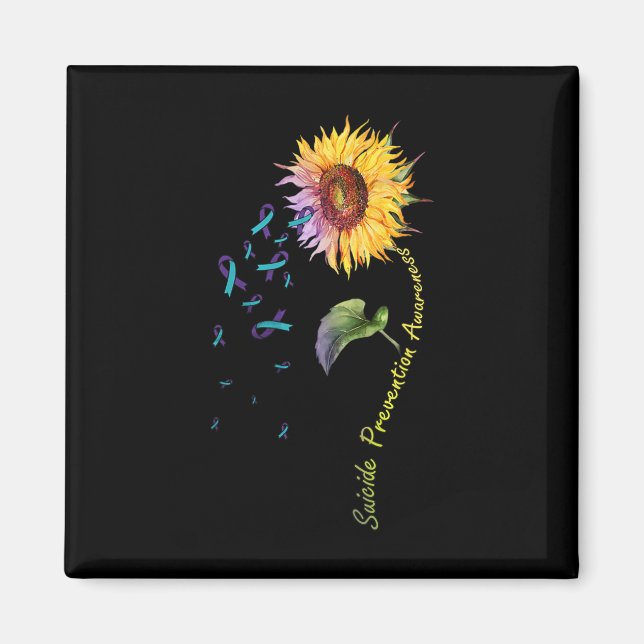 Suicide Prevention Awareness Sunflower  Magnet (Front)