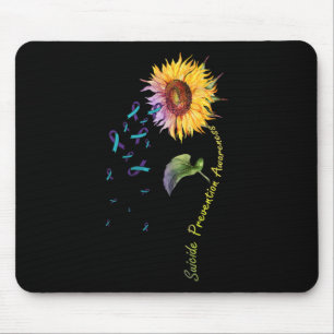 Suicide Prevention Awareness Sunflower Mouse Mat