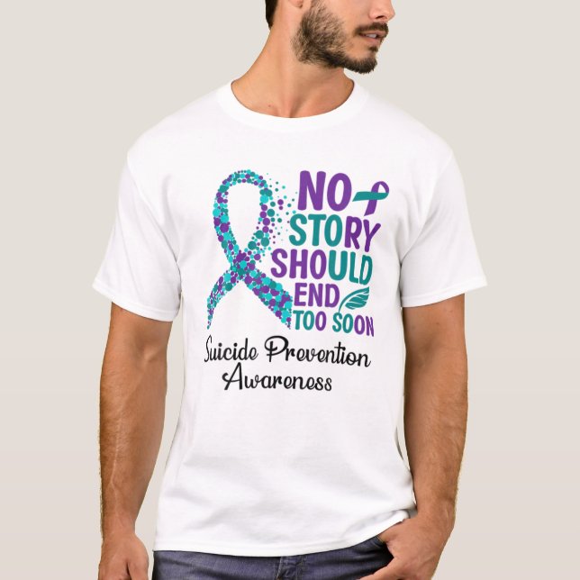 Suicide Prevention Awareness Support Ribbon T-Shirt (Front)