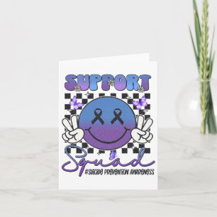 Suicide Prevention Awareness Support Teal And Purp Card