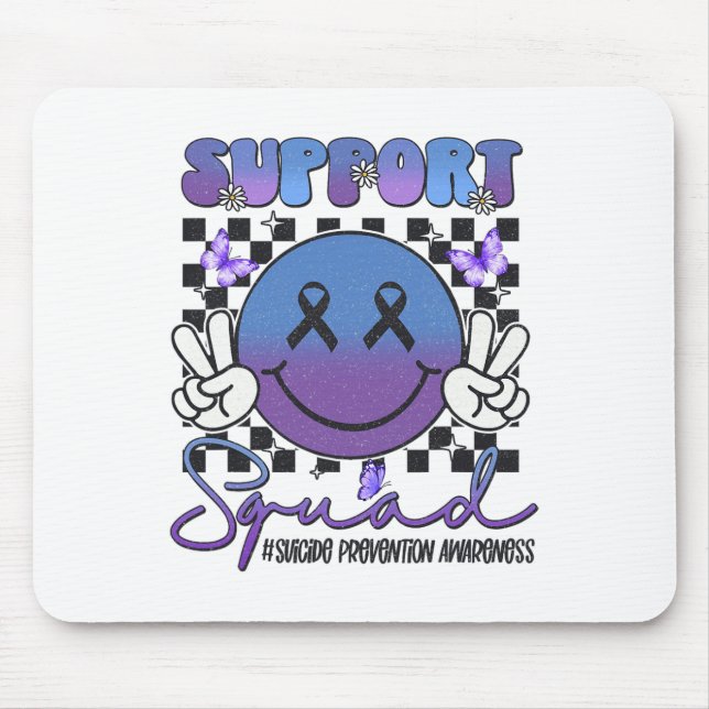 Suicide Prevention Awareness Support Teal And Purp Mouse Mat (Front)