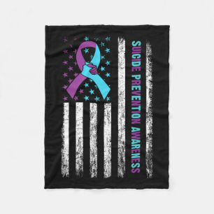 Suicide Prevention Awareness Survivor Support Amer Fleece Blanket