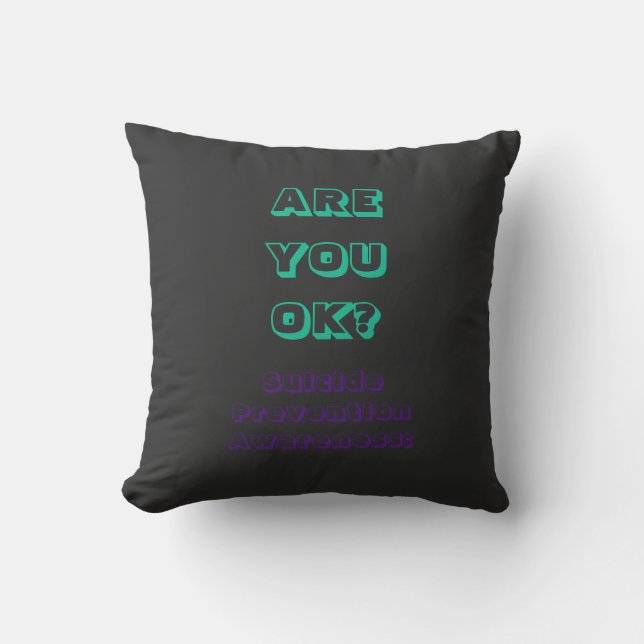 suicide prevention awareness T-Shirt Cushion (Front)