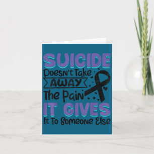 Suicide Prevention Awareness Teal & Purple Rib Card