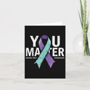 Suicide Prevention Awareness Teal & Purple Rib Card