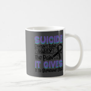 Suicide Prevention Awareness Teal &amp; Purple Rib Coffee Mug