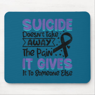 Suicide Prevention Awareness Teal & Purple Rib Mouse Mat