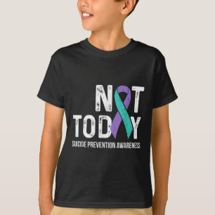 Suicide Prevention Awareness Teal & Purple Rib T-Shirt