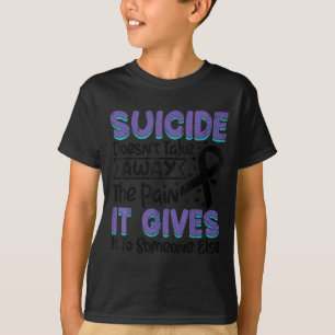 Suicide Prevention Awareness Teal & Purple Rib T-Shirt