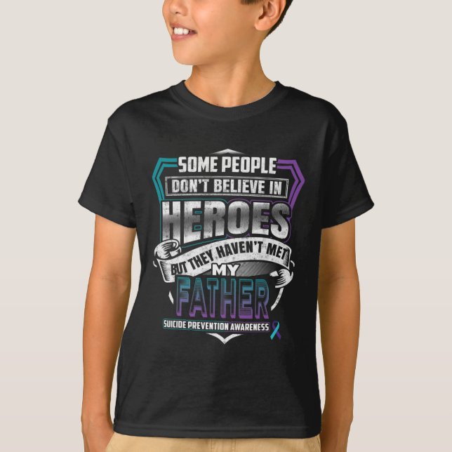 Suicide Prevention Awareness - Teal And Purple For T-Shirt (Front)