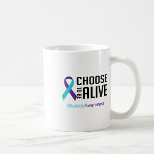 Suicide Prevention Awareness Teal And Purple Ribbo Coffee Mug