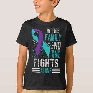 Suicide Prevention Awareness Teal And Purple Ribbo T-Shirt